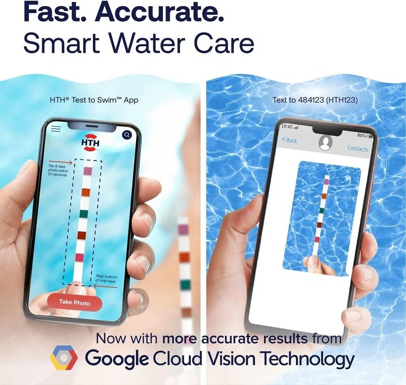 HTH 1276 Swimming Pool Care 6 Way Test Strips, Swimming Pool Water Chemical Tester, 30 Strips - Image 3